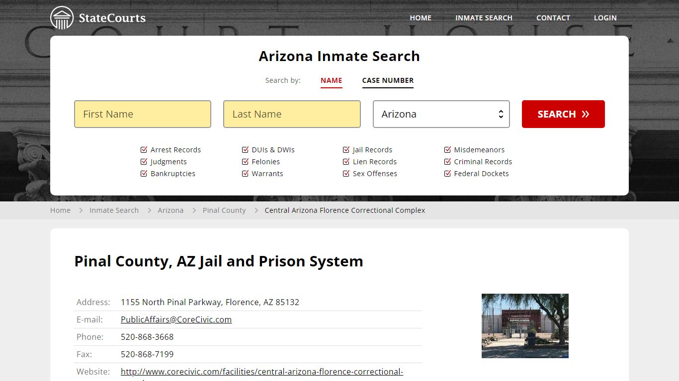 Pinal County, AZ Jail and Prison System - State Courts